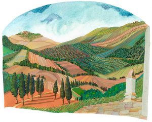 October Fields of Umbria - 14 x 17 in; available as a giclée print