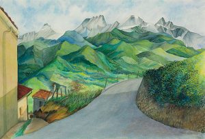 Road in the Apuane Alps, Tuscany - 17.75 x 26 in